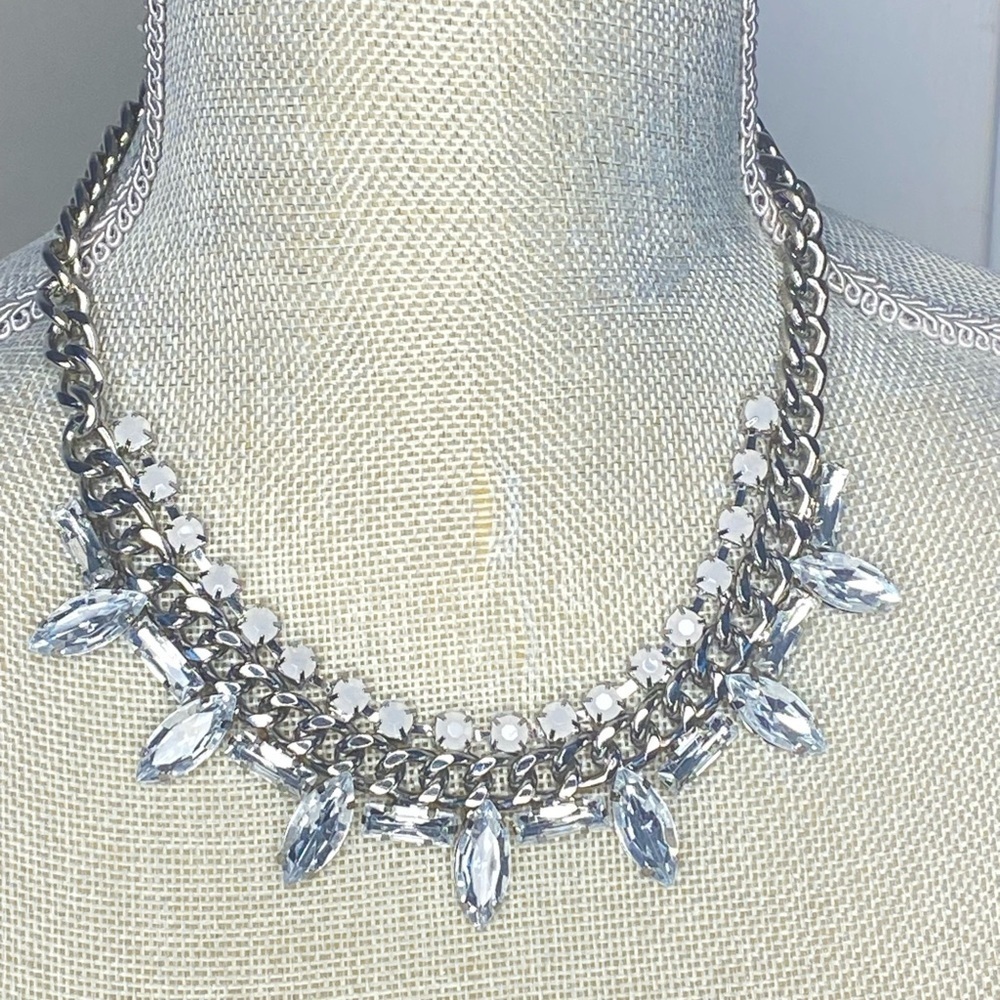 Vintage Style Crystal Choker Necklace -Chain Necklace  & Earrings 244